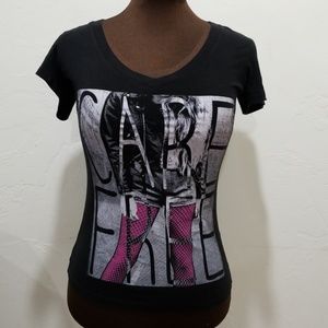 Punk Care Free V-neck sexy fishnets shirt